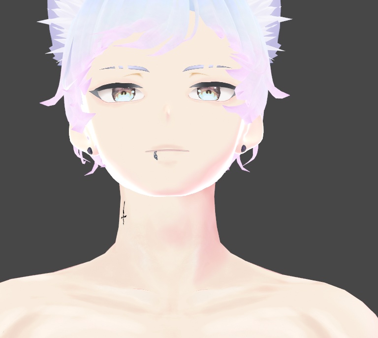 Shaved Eyebrow Slit x8 Styles Black & White Vroid