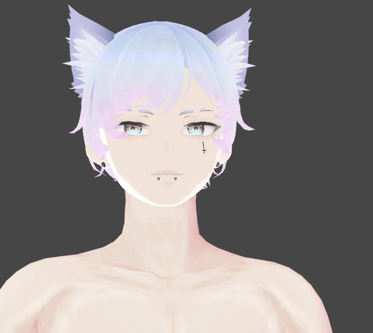 Shaved Eyebrow Slit x8 Styles Black & White Vroid