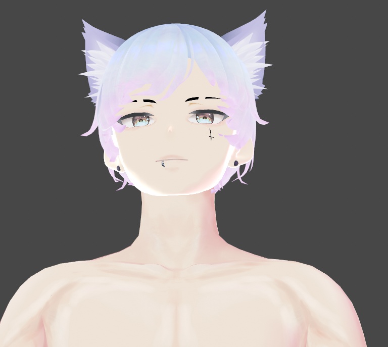 Shaved Eyebrow Slit x8 Styles Black & White Vroid