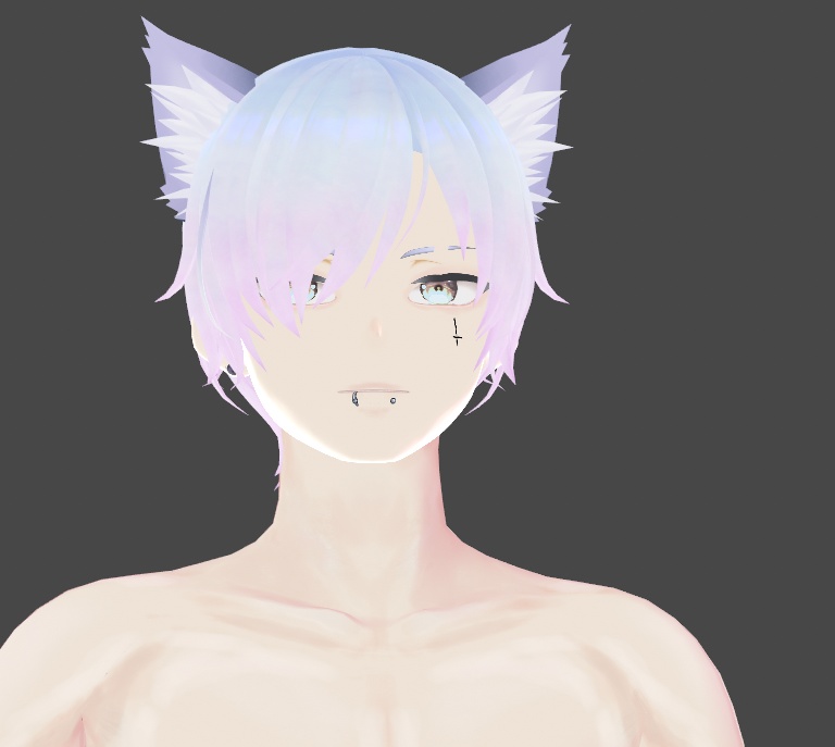 Shaved Eyebrow Slit x8 Styles Black & White Vroid