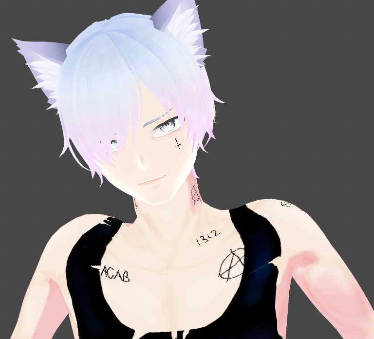 Delinquent Face Tattoos x2 Punk Vroid