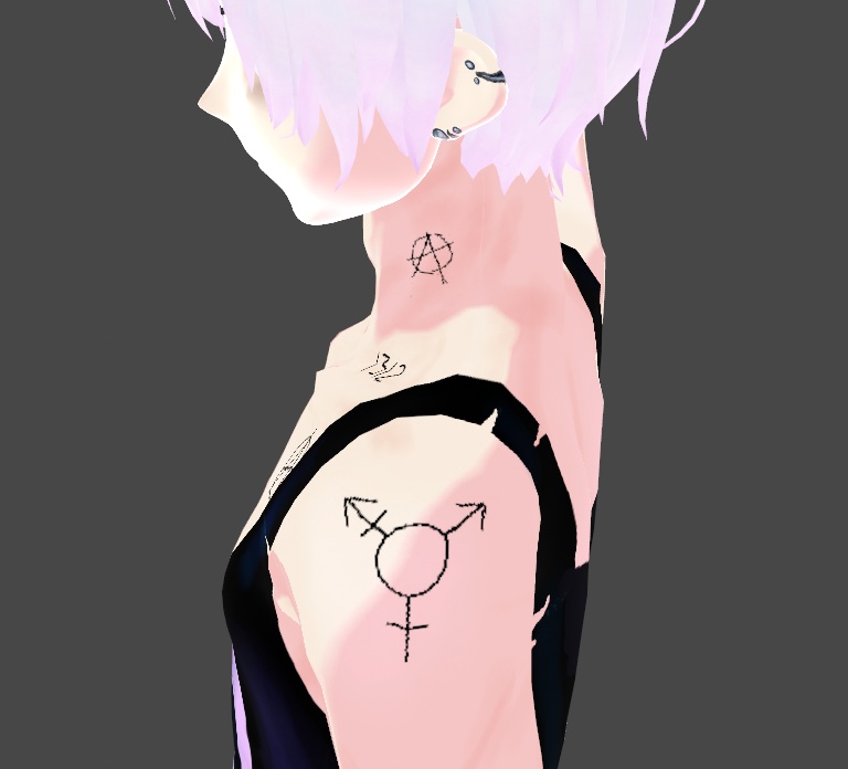 Stick and Poke Delinquent Prison Tattoos x13 Vroid