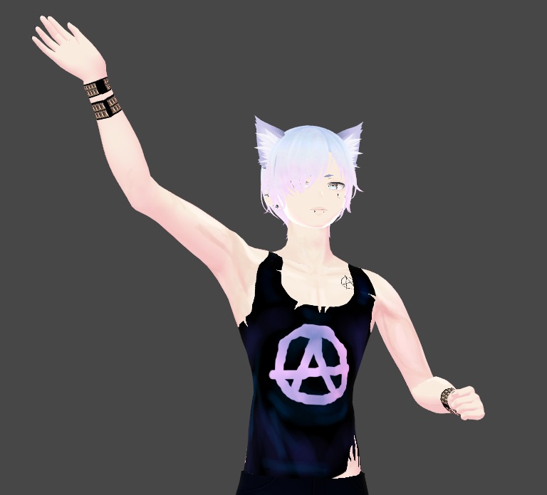 Metal Punk Goth Wrist & Arm Bracers 2x2 Style Sets Vroid