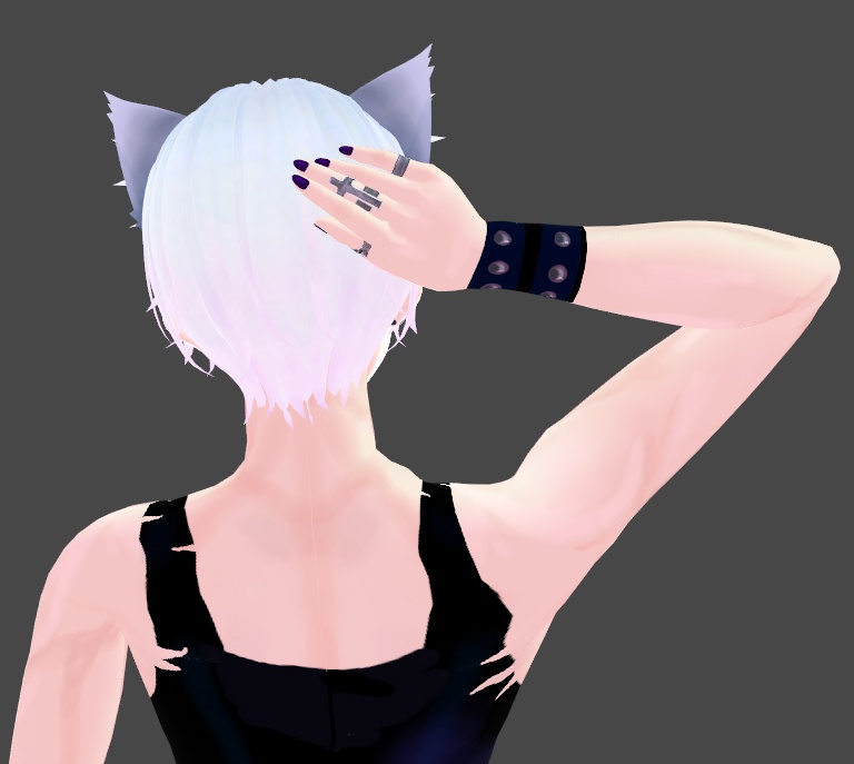 Metal Punk Goth Wrist & Arm Bracers 2x2 Style Sets Vroid