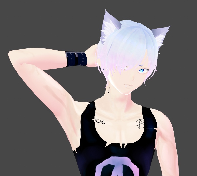 Metal Punk Goth Wrist & Arm Bracers 2x2 Style Sets Vroid