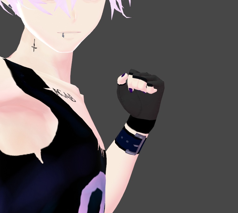 Metal Punk Goth Wrist & Arm Bracers 2x2 Style Sets Vroid