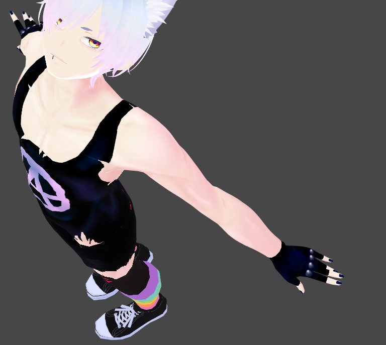 Gothic Black Nails Vroid