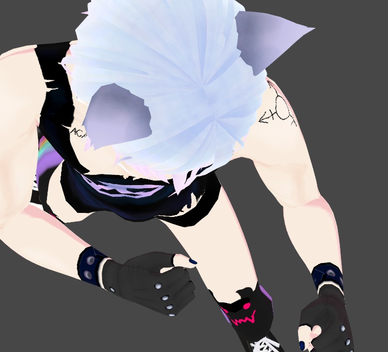 Pastel Blue White Pink Hair Trans Pride Texture Vroid