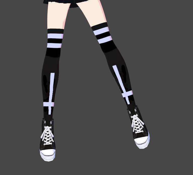 Satanic Goth Programmer Gamer Socks Vroid