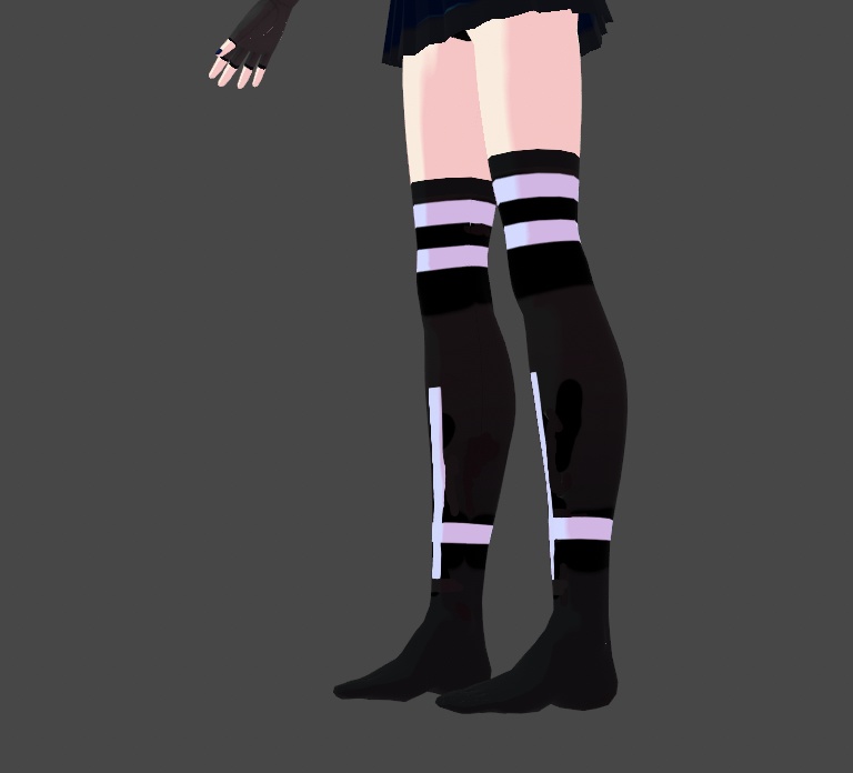 Satanic Goth Programmer Gamer Socks Vroid