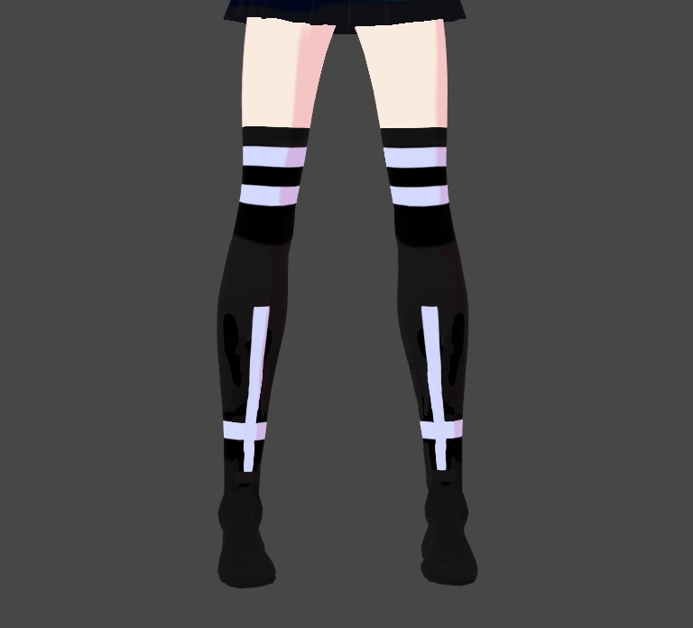 Satanic Goth Programmer Gamer Socks Vroid