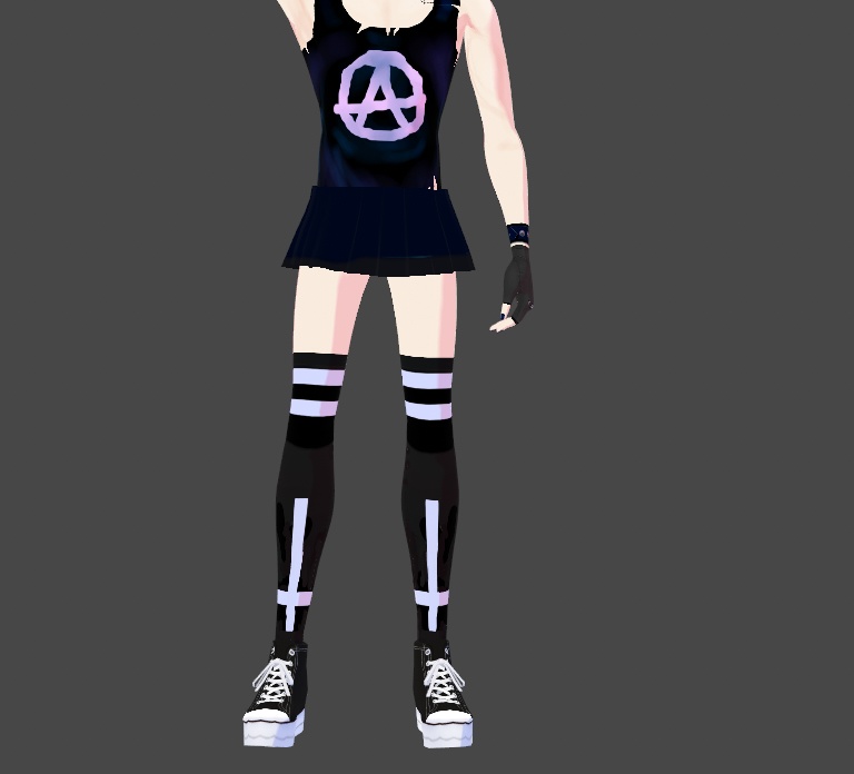 Satanic Goth Programmer Gamer Socks Vroid