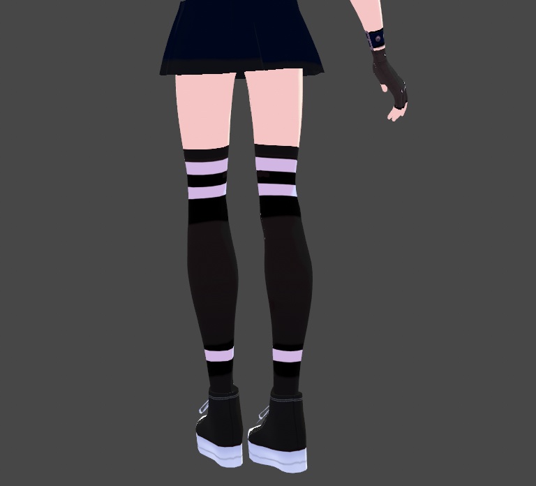 Satanic Goth Programmer Gamer Socks Vroid