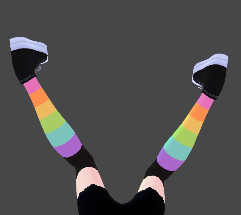 Demonic Rainbow Programmer Gamer Vroid Socks