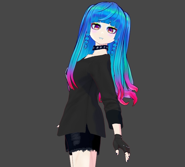 Vroid Studded Punk Goth Collar and Choker (x2 Types)