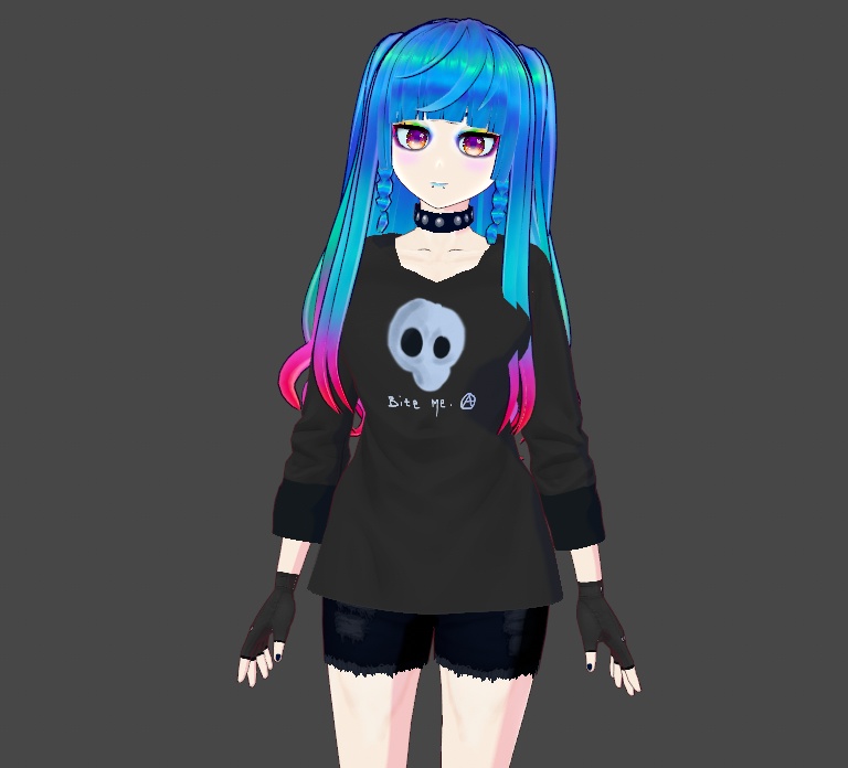 Vroid Studded Punk Goth Collar and Choker (x2 Types)