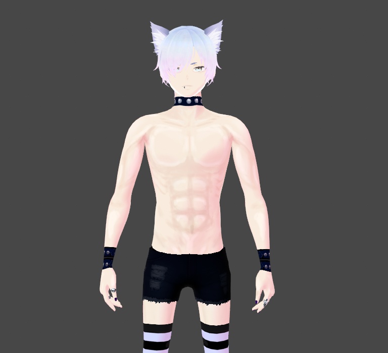 Vroid Studded Punk Goth Collar and Choker (x2 Types)