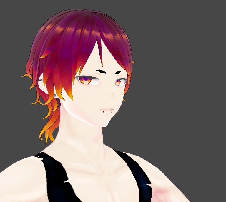 Flame Hair Texture for Vroid