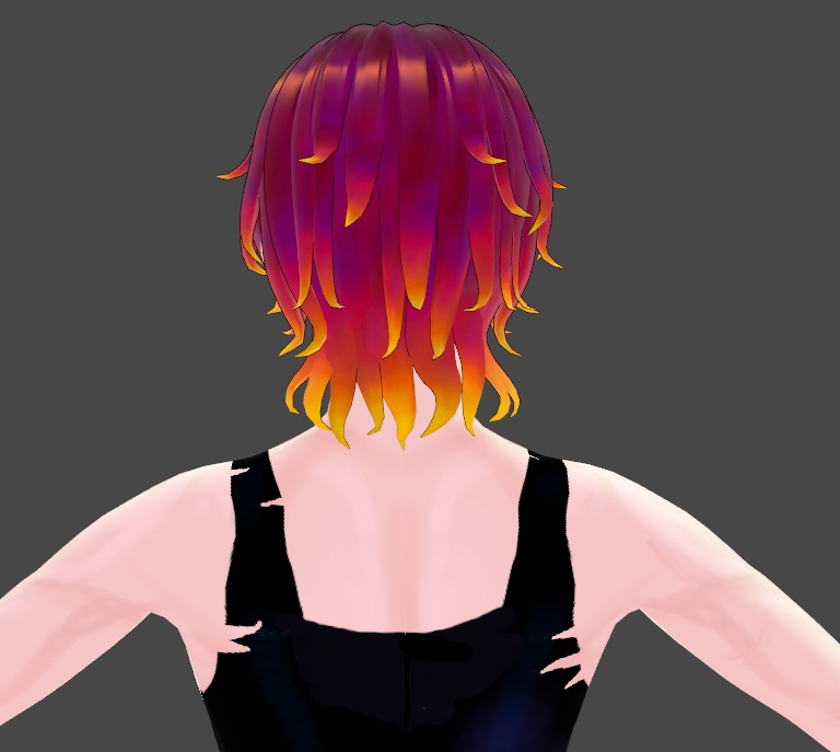 Flame Hair Texture for Vroid