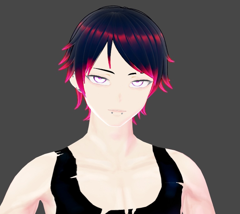 Hot Pink Black Hair Texture Vroid