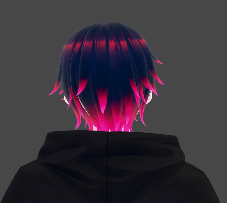 Hot Pink Black Hair Texture Vroid