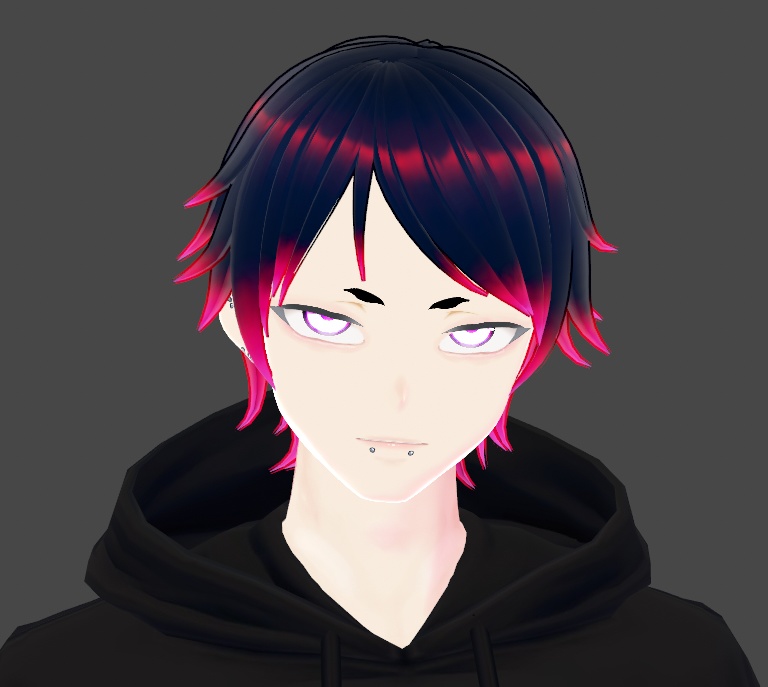 Hot Pink Black Hair Texture Vroid