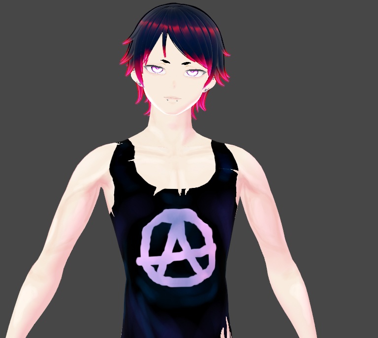 Hot Pink Black Hair Texture Vroid