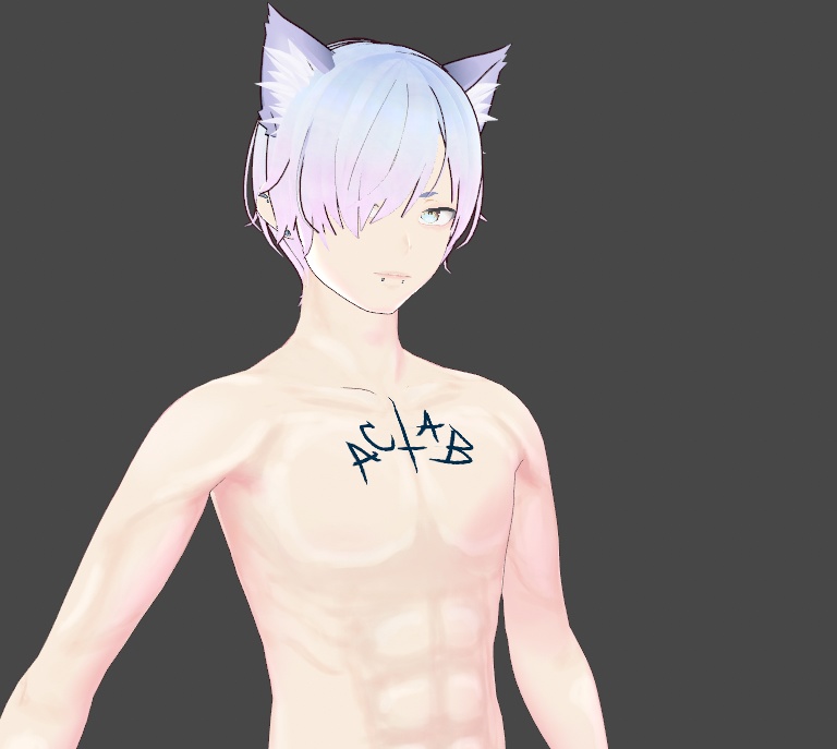 Body Chest ACAB Tattoo Vroid