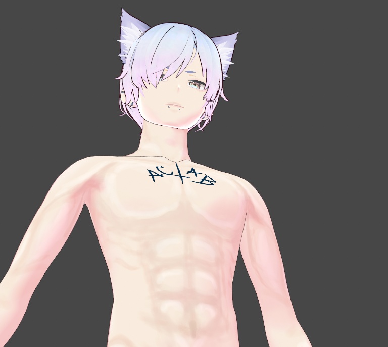 Body Chest ACAB Tattoo Vroid