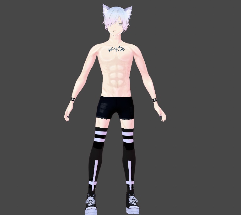 Body Chest ACAB Tattoo Vroid