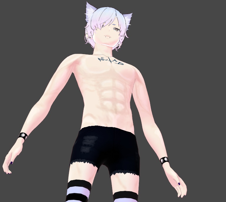 Body Chest ACAB Tattoo Vroid
