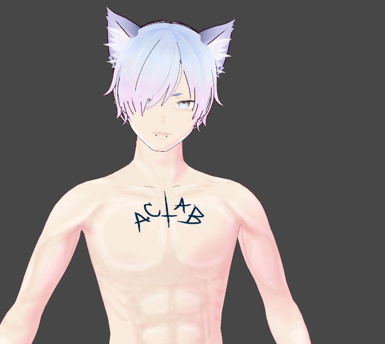 Body Chest ACAB Tattoo Vroid