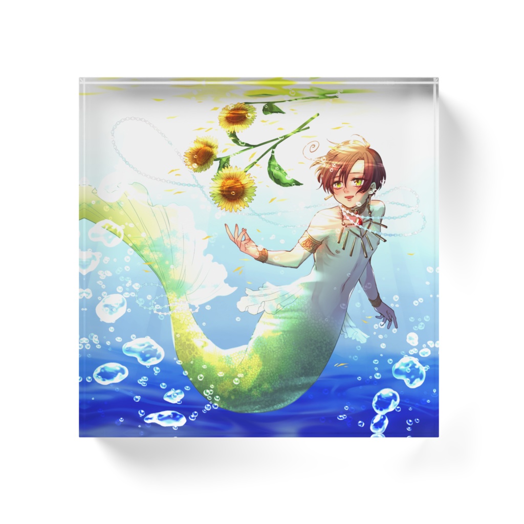 ロマ人魚アクリルブロック