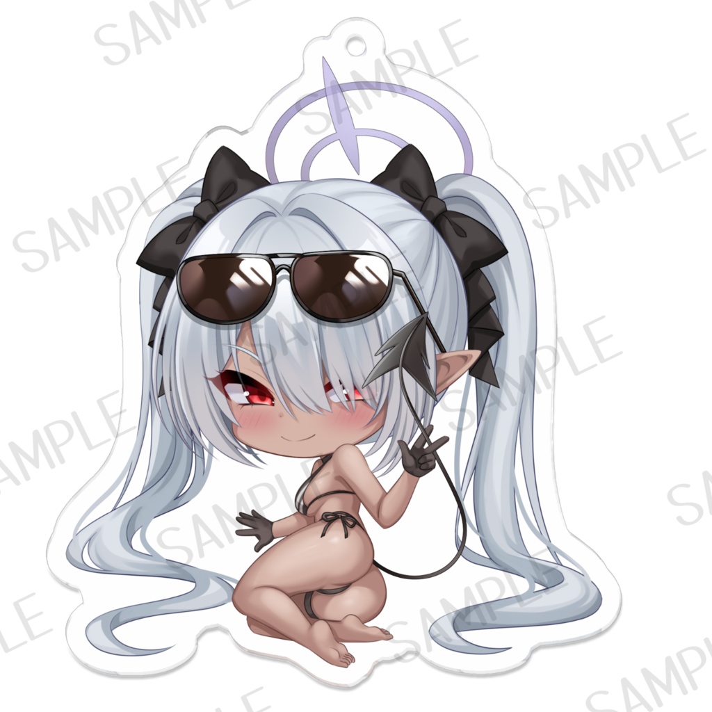 7x7cm銀鏡イオリアクリルキーホルダー