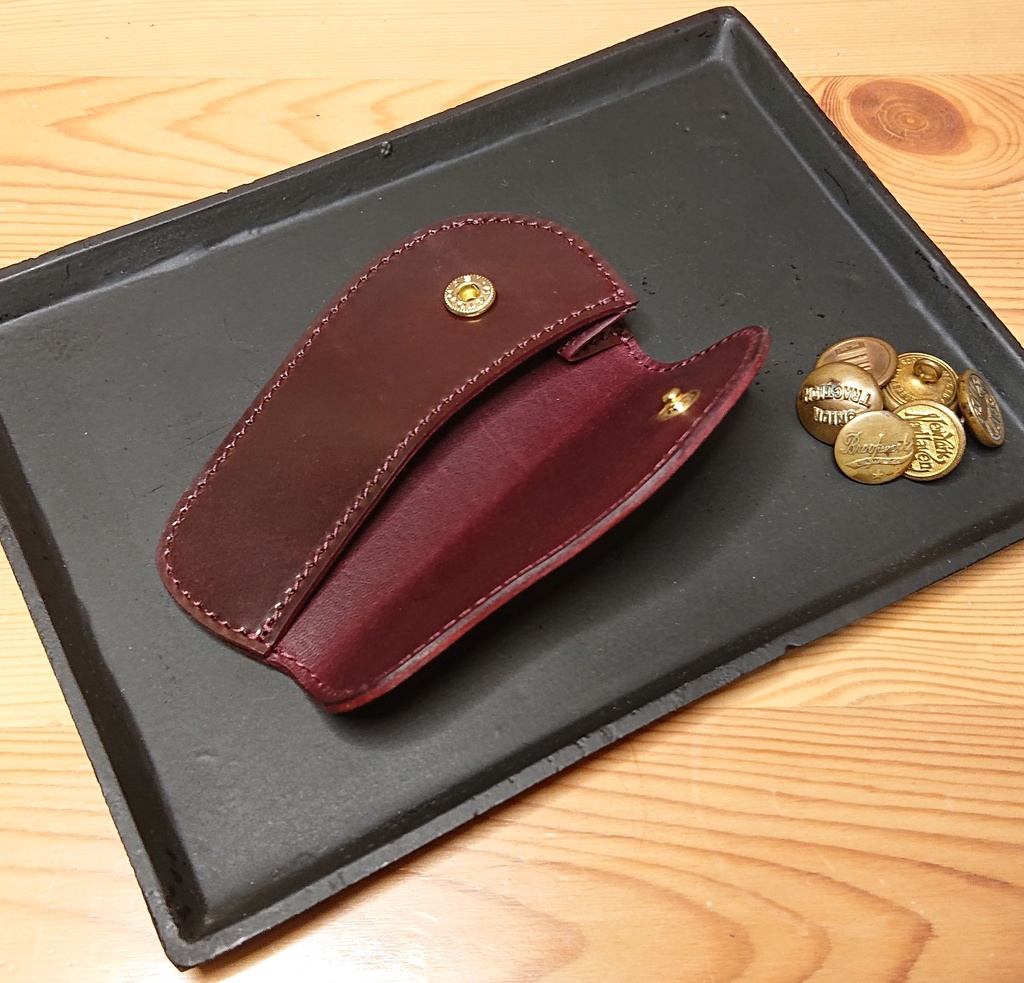 Horween シェルコードバン コインケース (ボタン:SWEET ORR)