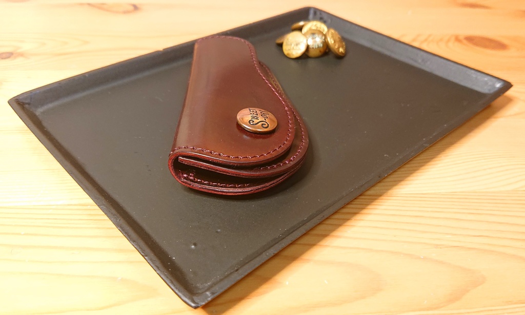 Horween シェルコードバン コインケース (ボタン:SWEET ORR)