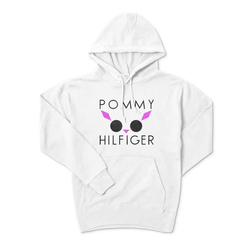 POMMYデカロゴパーカー【ホワイト】S,M,L,XL