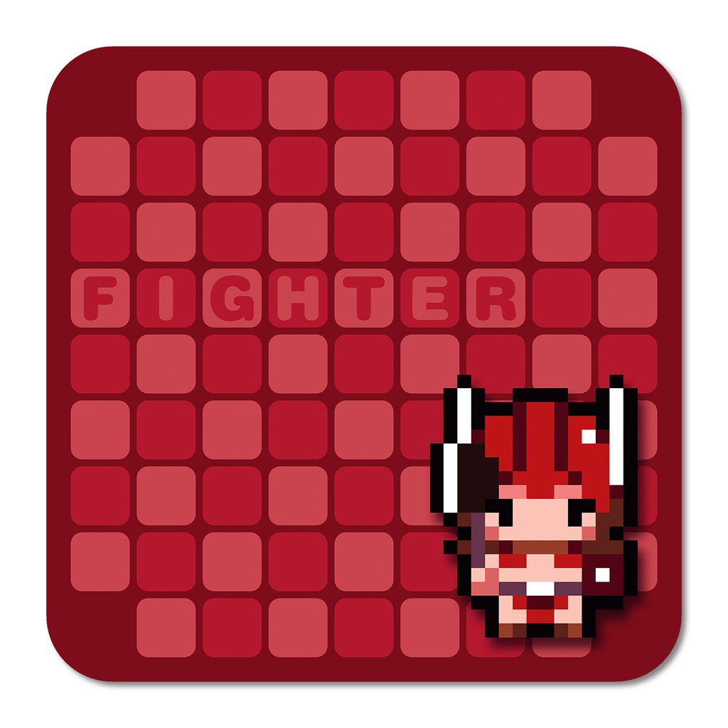 ドット絵 メガネ拭き 超極細繊維 マイクロファイバー fighter/女戦士