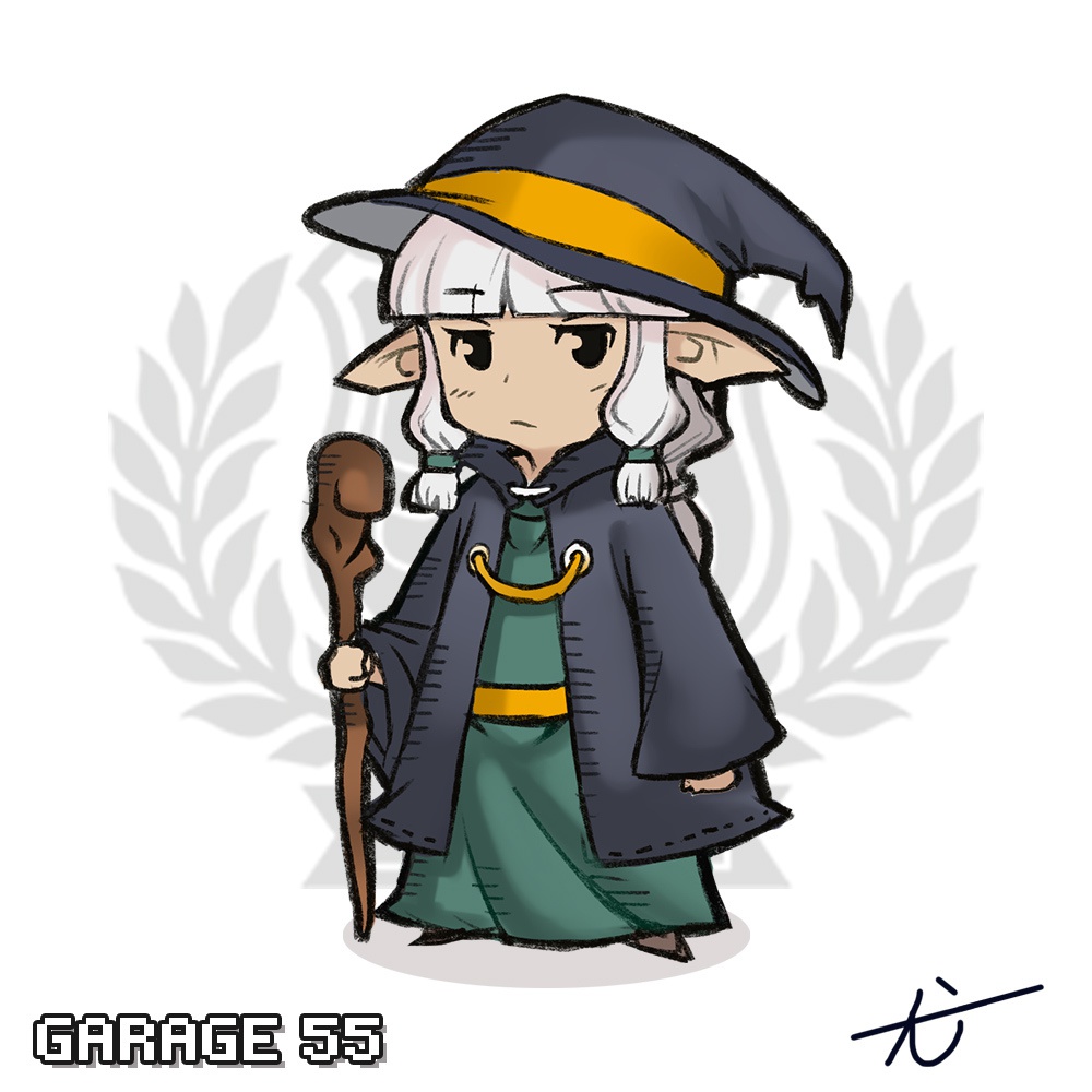 ドット絵 メガネ拭き 超極細繊維 マイクロファイバー witch/女魔法使い