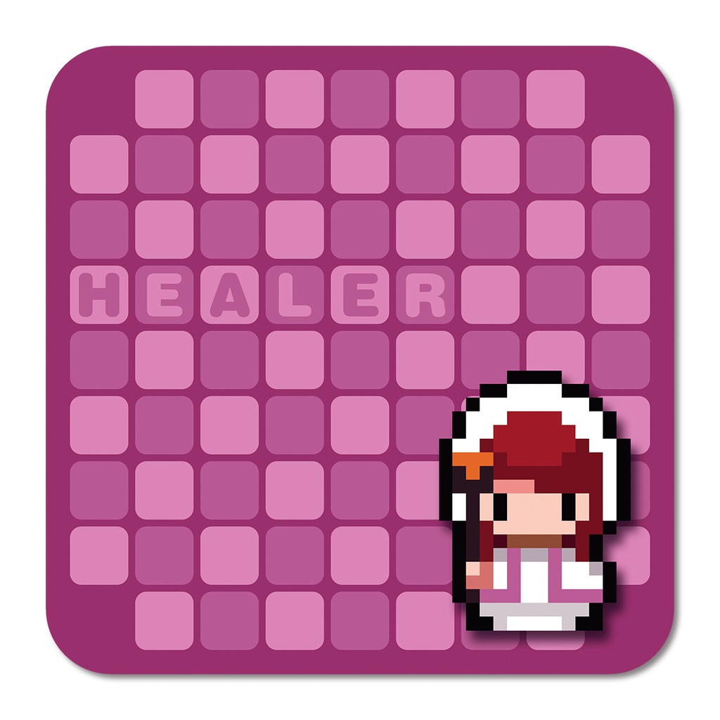 ドット絵 メガネ拭き 超極細繊維 マイクロファイバー healer/女僧侶・白魔導士