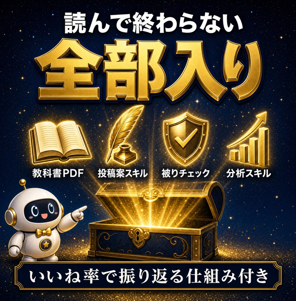 X半自動運用の教科書 — AIで毎日の発信を1日15分にする仕組み