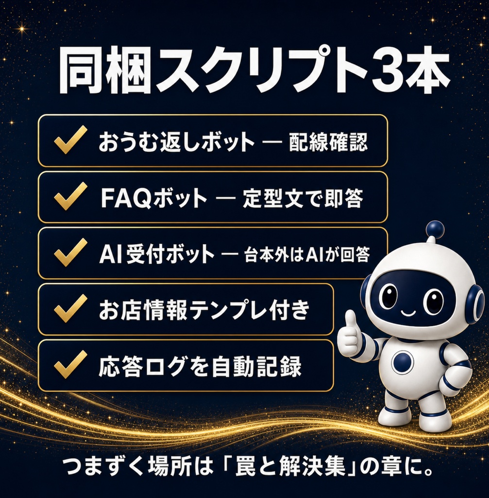 LINE公式×AIボットの教科書 — コピペで作るAI自動応答