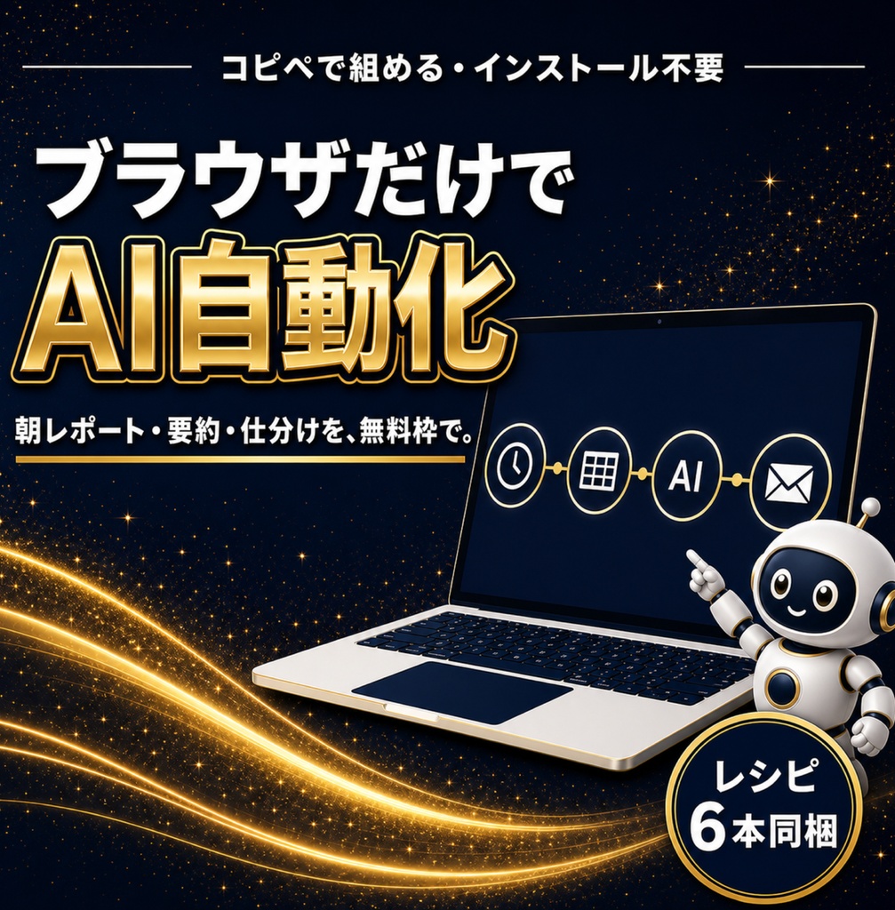Make×AI自動化の教科書 — ノーコードで組むAIレシピ6本
