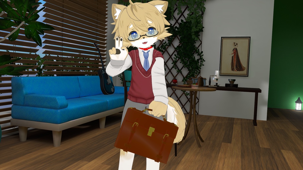 【VRChat】学生カバン 3Dモデル(無料)