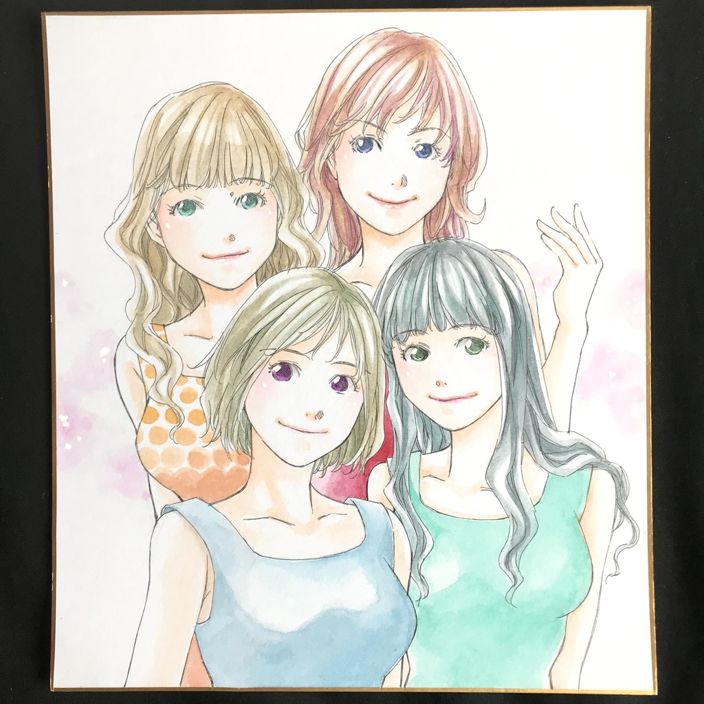 直筆カラーイラスト色紙