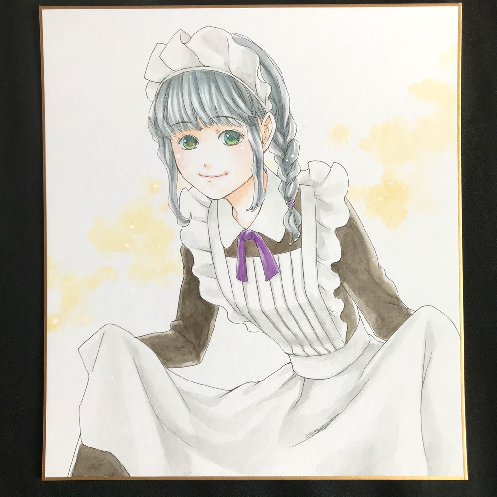 直筆カラーイラスト色紙