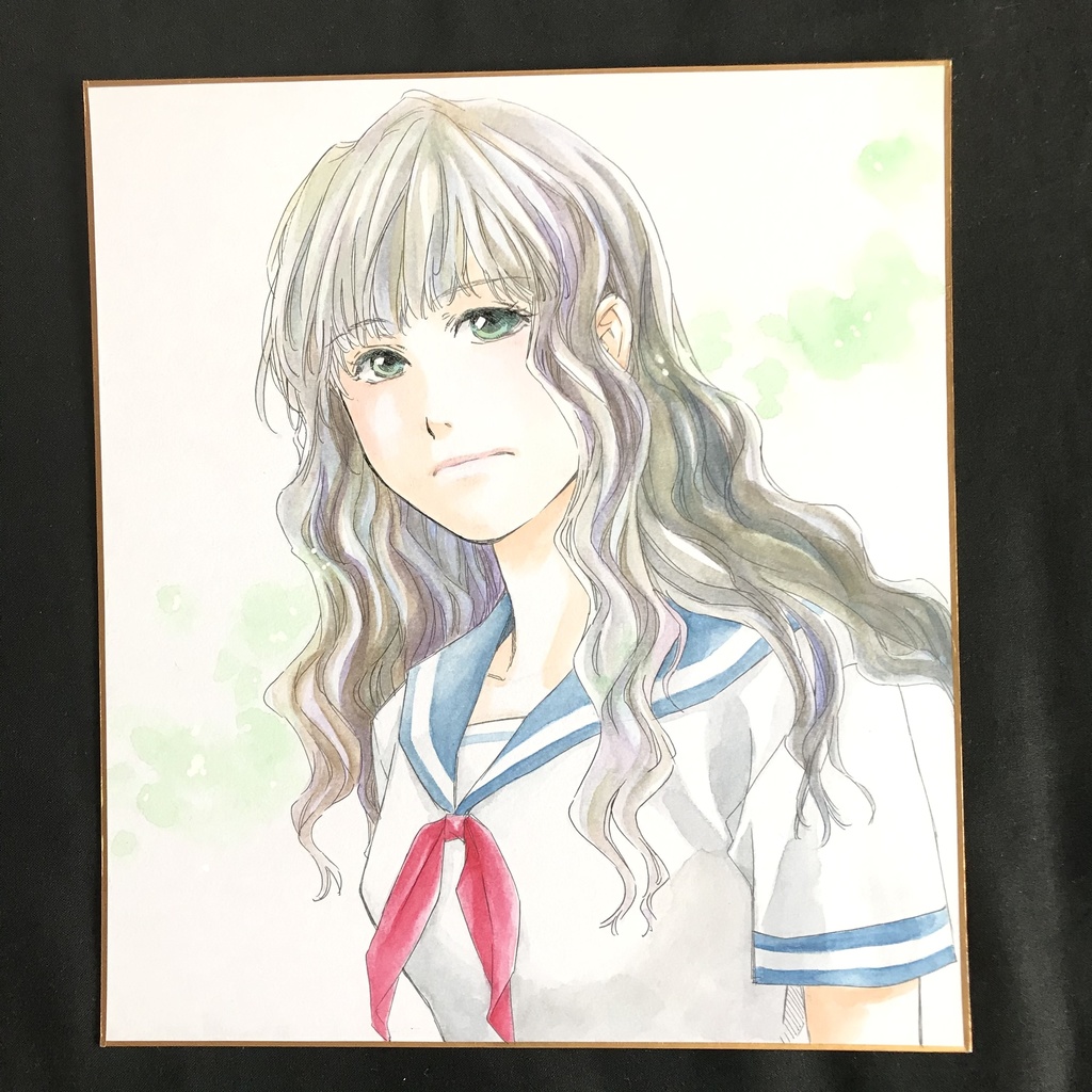 直筆カラーイラスト色紙