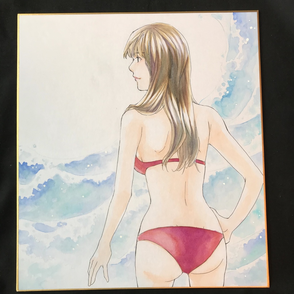 直筆カラーイラスト色紙