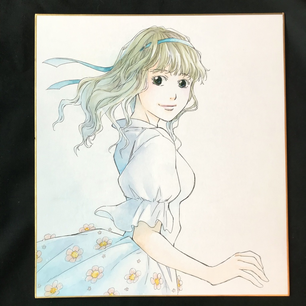 直筆カラーイラスト色紙