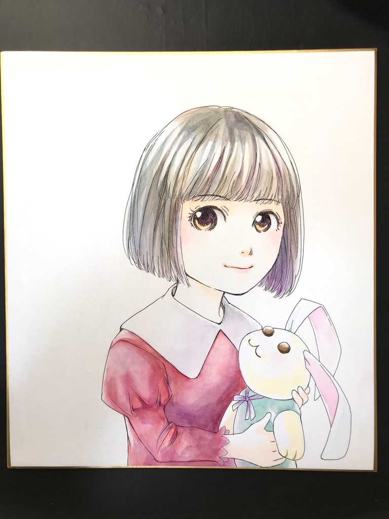 直筆カラーイラスト色紙